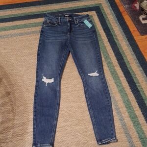Edgely Women's Blue Jeans Super Skinny Sz 4L